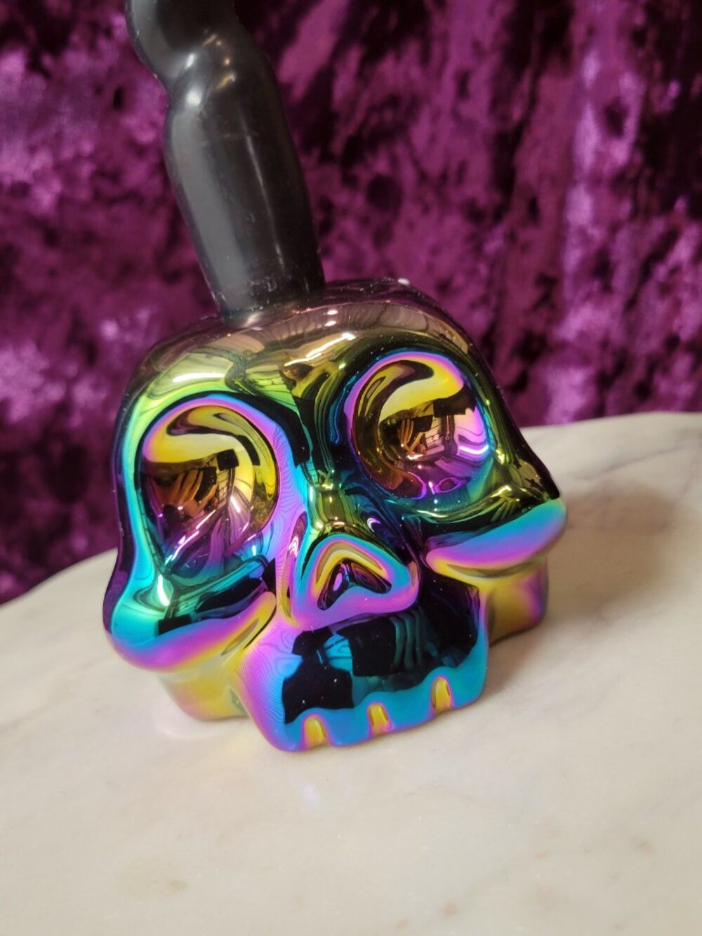 Killstar Oil Slick Skull Candle Holder